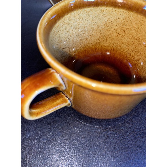 5 Piece Set Lot Vintage 1970s Taylor Smith Honey Gold Coffee Mugs Retro Diner - Picture 4 of 7